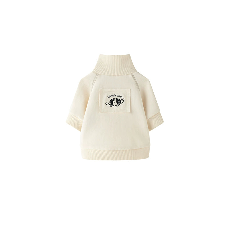 Yuan Dog Print Embroidered Sweater