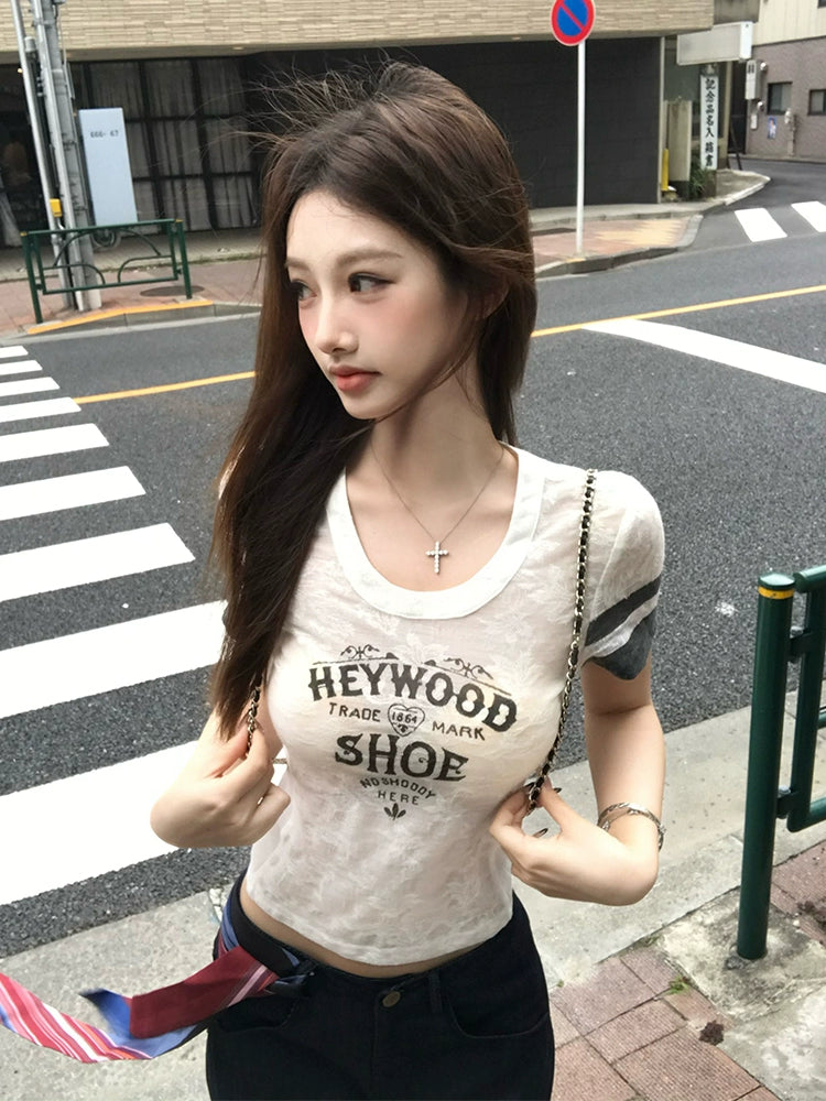 [Meigao Senior Sister] Short-Sleeve T-Shirt - 2024 Summer New Style