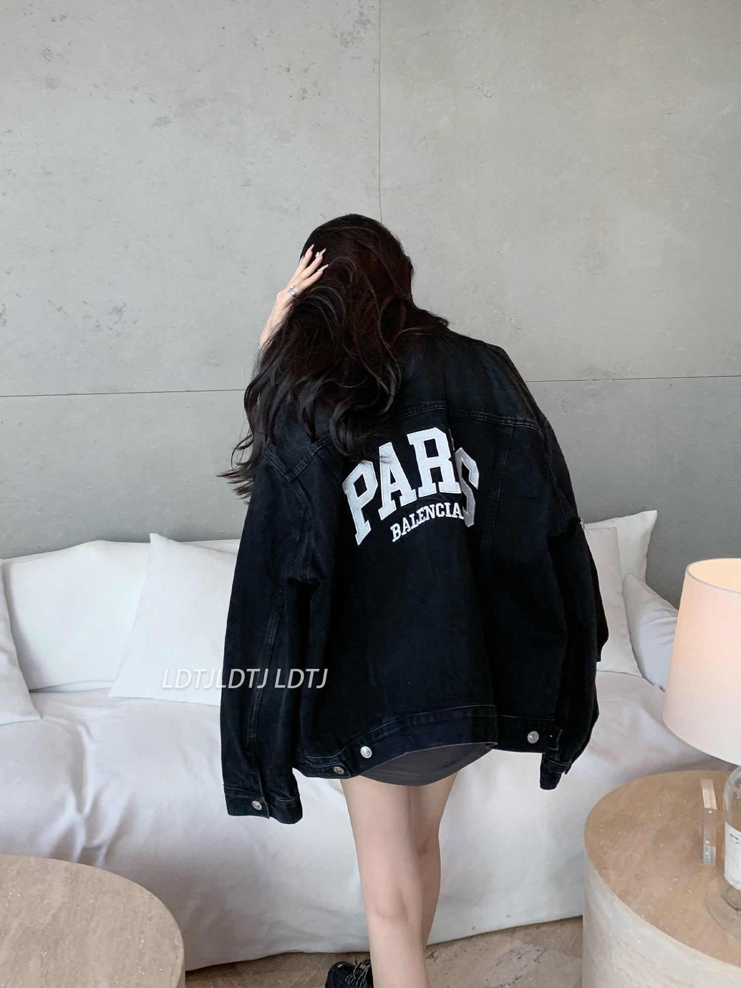 Wild Black Retro Denim Coat