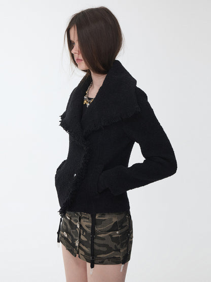 Wool Blend Cropped Jacket