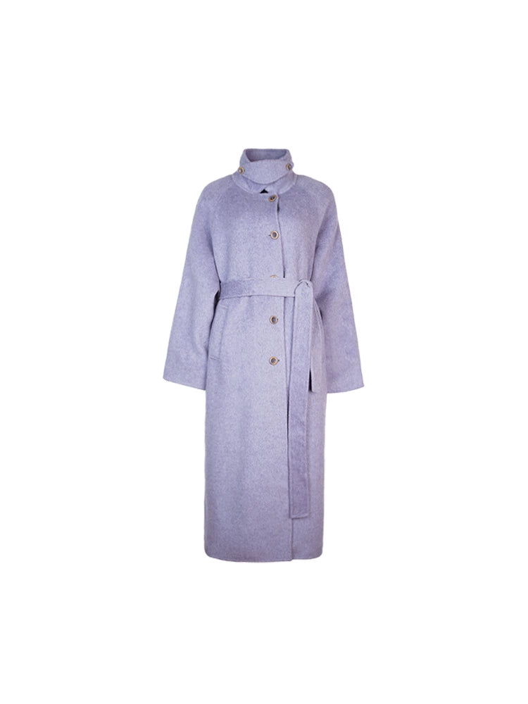 Stand Collar Wool Coat – Listen to the Wind Minimalist Design