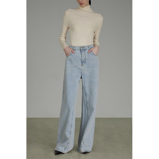 Light Blue Wide Leg Jeans