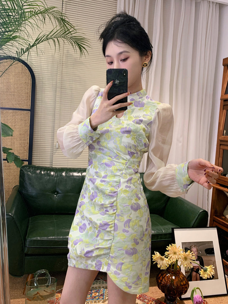 Windflower Cheongsam Dress