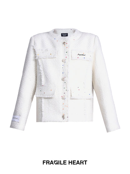 Miss Hera's White Small Fragrant Tweed Jacket