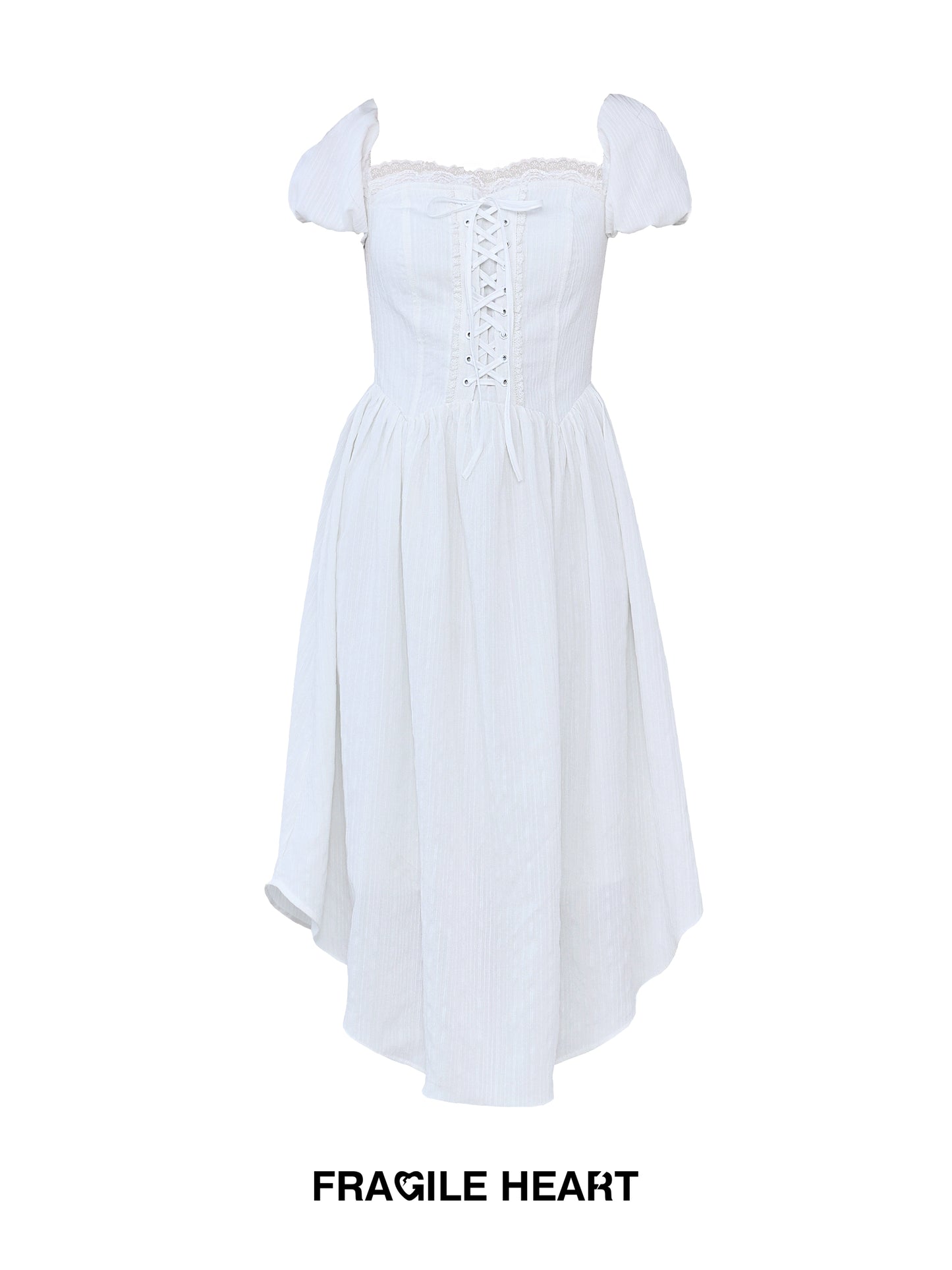 Lazy Weekend White French Strap Dress