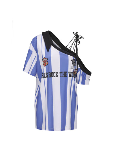 Off-Shoulder Milan Jersey | Blokecore Style from HyunA & Yoo Ji-min