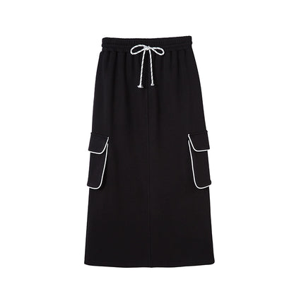 Retro Sports - Hoodie & Waist Skirt Set