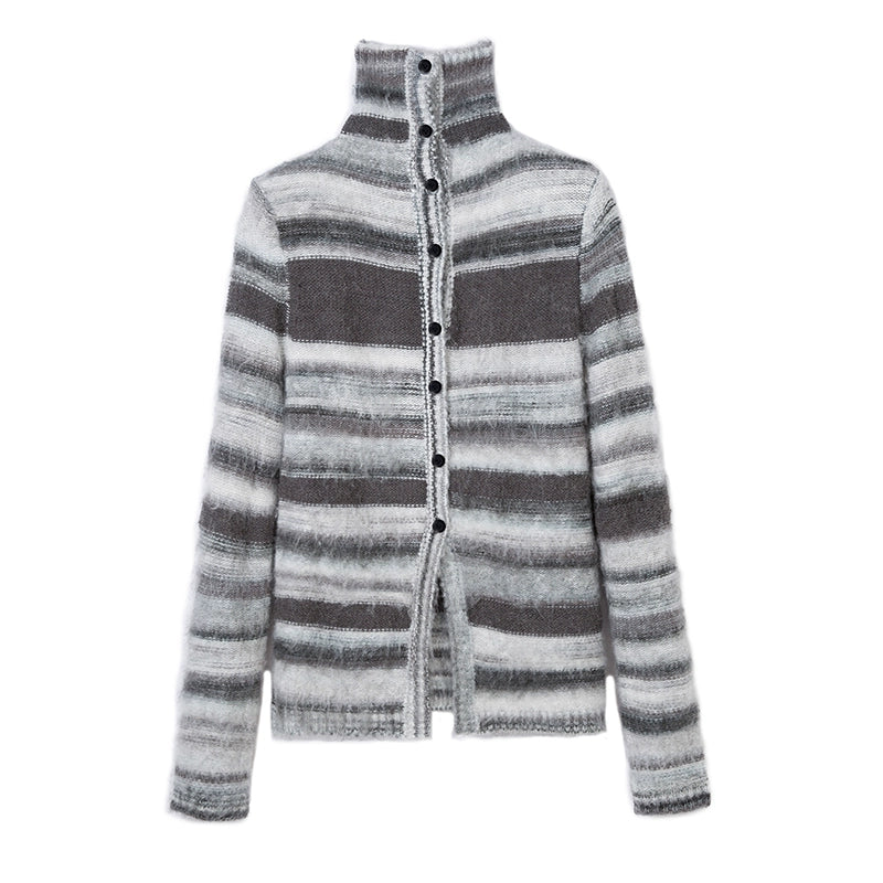 Stripe di contrasto -Cardigan in forma in forma ssrimale