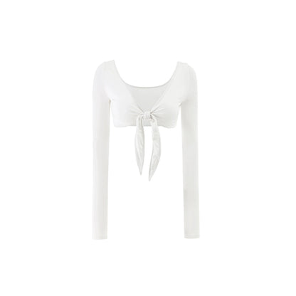 Cropped Lace-Up Yoga Jacket – Lightweight Sporty Fit with No Burden Feel