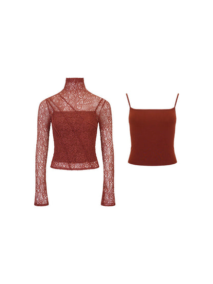 Texture Mystery Lace High-Neck Base Layer – Hong Kong Retro