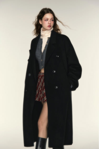 Handmade Australian Wool Long Coat - Lazy Quality