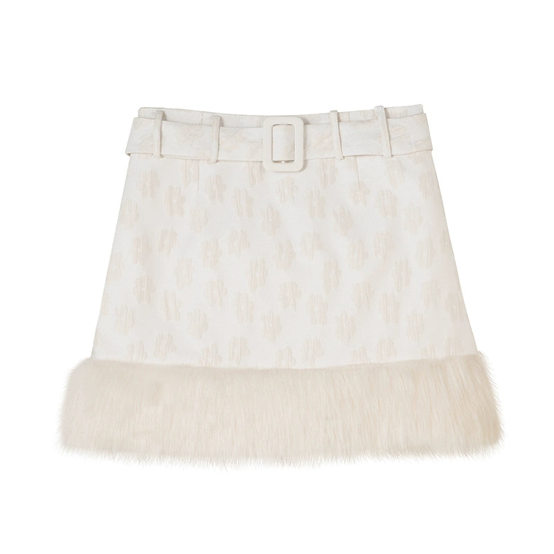 Jacquard Plush Edge - Half Skirt