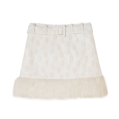 Jacquard Plush Edge - Half Skirt