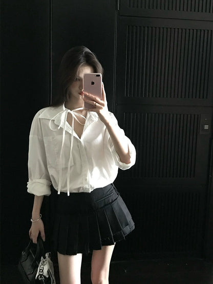 [Easy Match] Wool Blend High-Waist Pleated Skirt