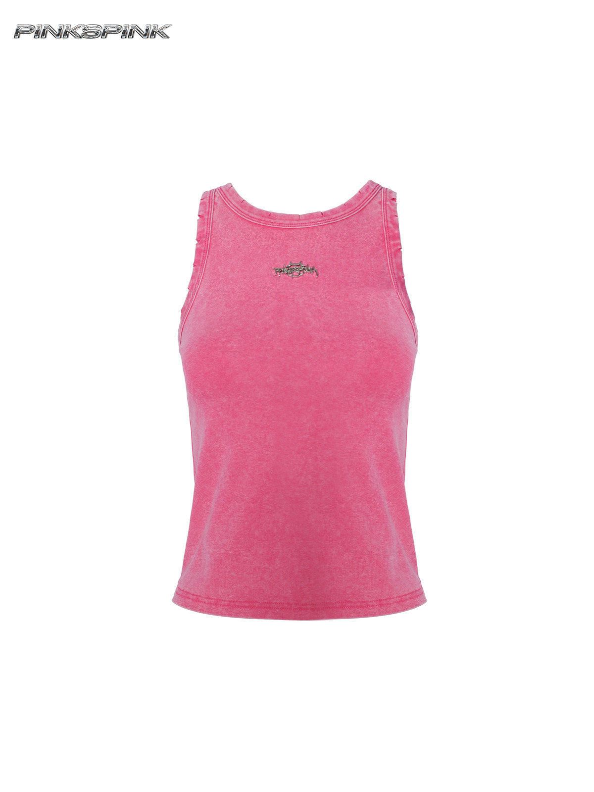 Metal Logo Stretch Tank Top – Washed Sexy Y2K Hot Girl Fit