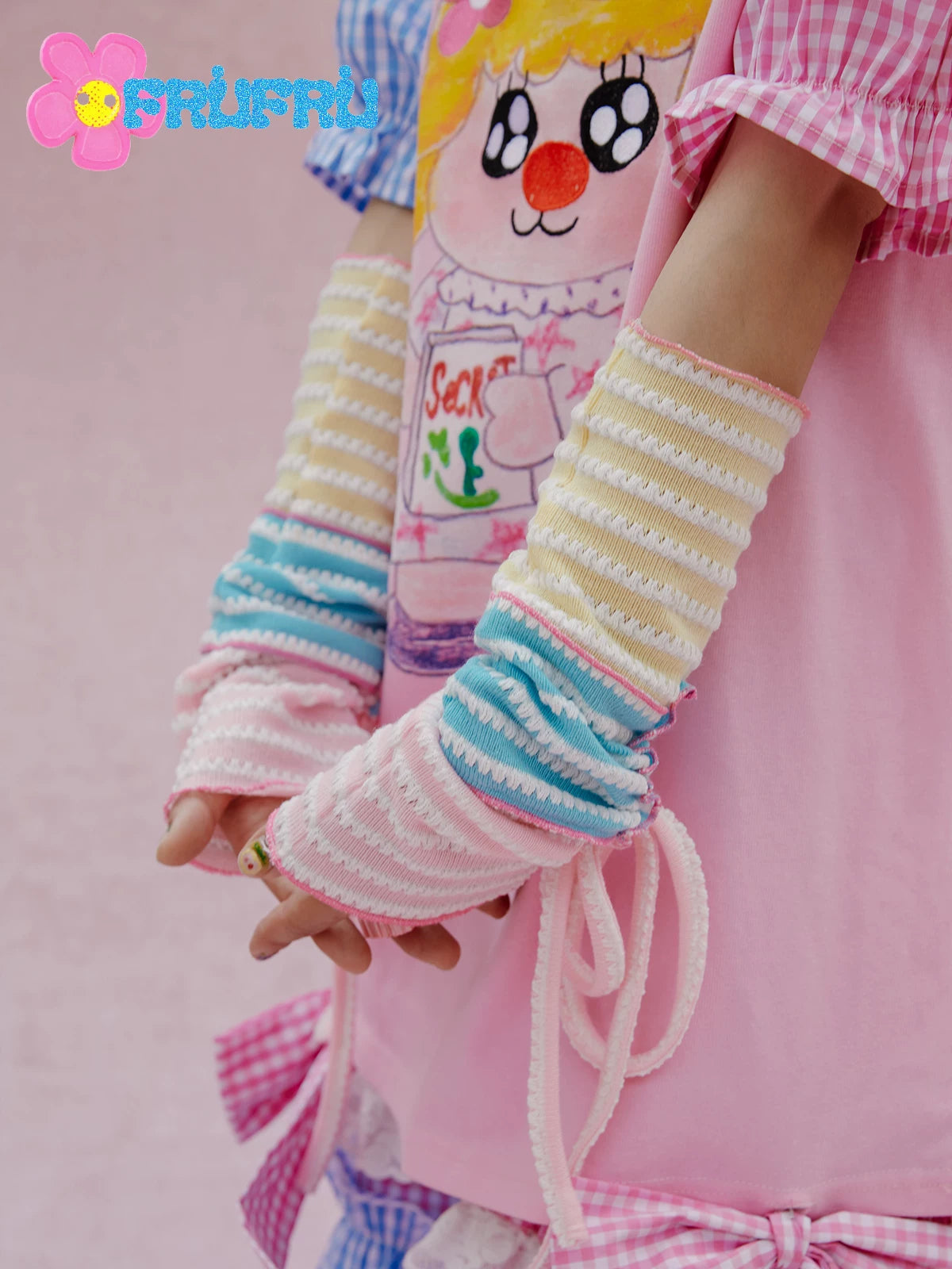 Gollum Store Original Design Girls' Y2K Lace Lace Sweetheart Spicy Girl Spring/Summer Sock Sleeves and Sleeves