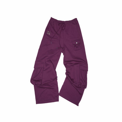 Pleated Hoodie & Wide-Leg Pants Set