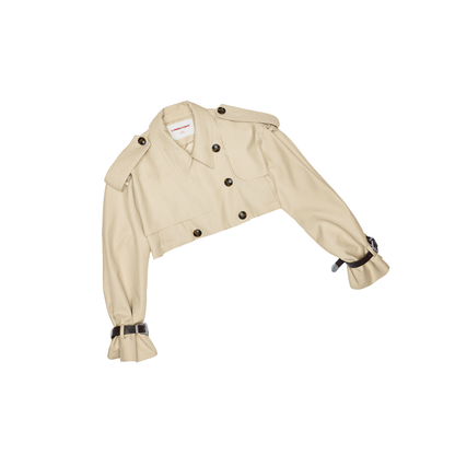 Vintage Double-Breasted Midi Trench Coat – Petite Fit Classic Autumn Coat