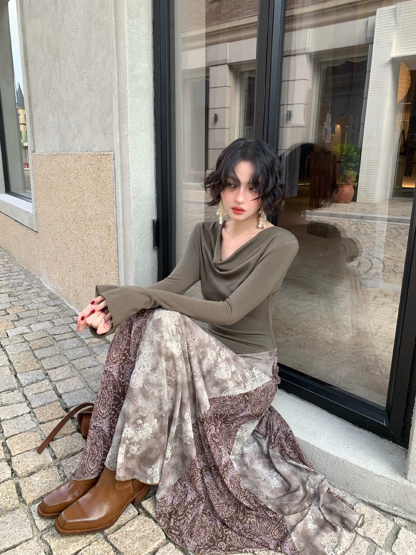 Oz Enchantment Two-Piece Patchwork Swing Skirt & Slip Dress Set – Retro Fall