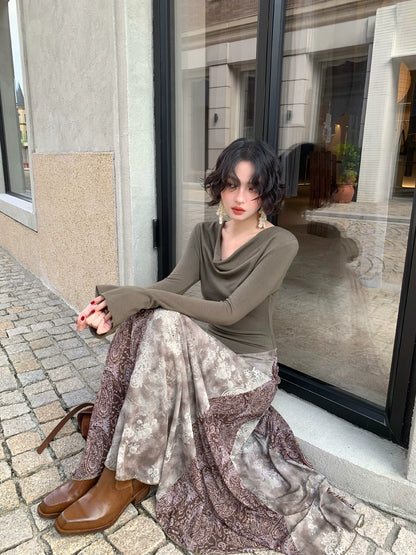 Oz Enchantment Two-Piece Patchwork Swing Skirt & Slip Dress Set – Retro Fall