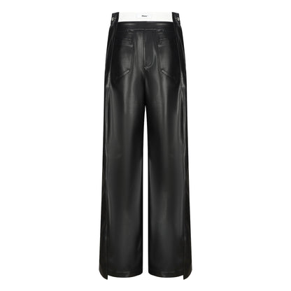 Wide-Leg Leather Pants 2.0 | Fully Upgraded Fabric Details