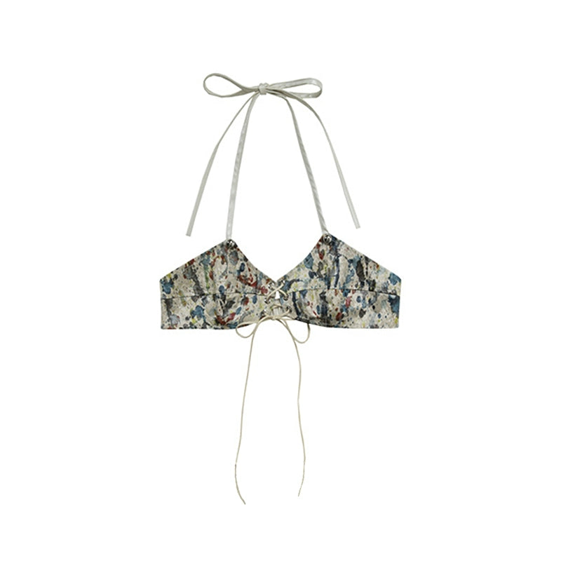 Ensemble bikini jupe épissé | Y2K vintage Summer Beach Design