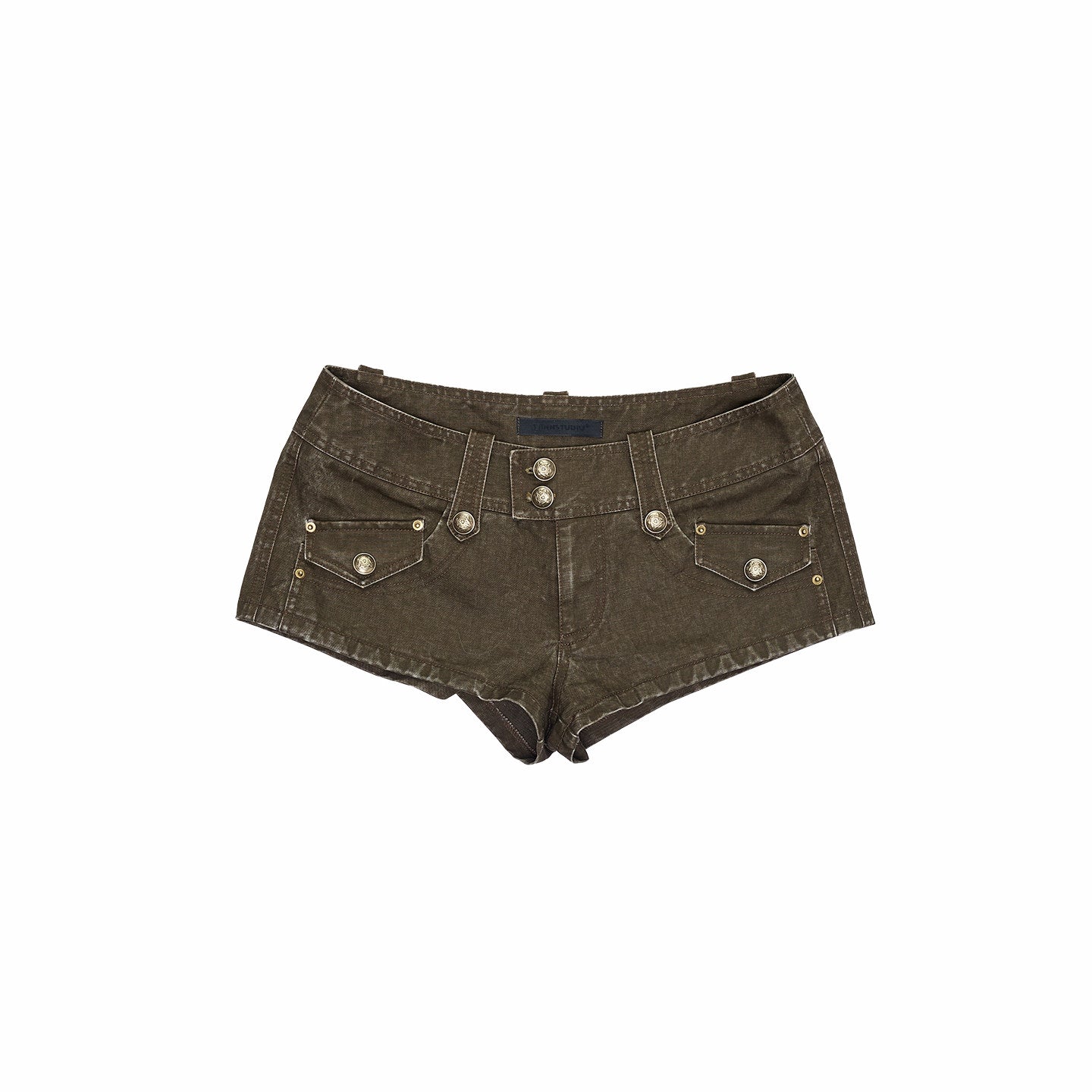 Distressed Denim Ultra Shorts