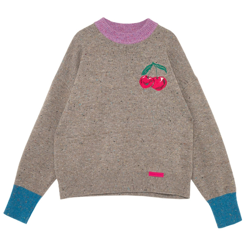 Cherry Wool Sweater Set
