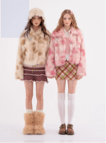 Velvet Plush Fur Coat | High-End Retro Design for Autumn/Winter