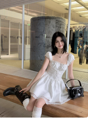 [A Love Letter to Alice] Cool White Love at First Sight Dress