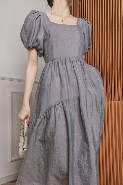 Tea Break Slim French Long Dress