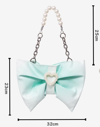 Bow Gradient Pleated Bag