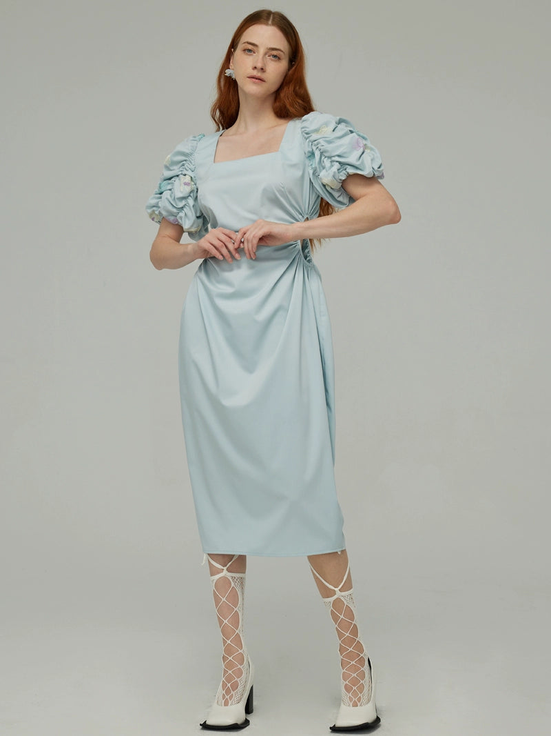 Robe de fée de couture bleue