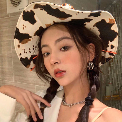 Cute Retro Western Check Hat