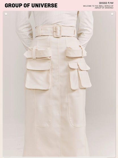 Merit Work Dress - Creamy 3D Split Skirt