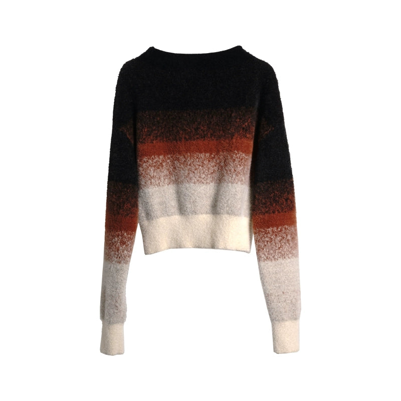 Maglione pullover a gradiente spesso: autunno/inverno