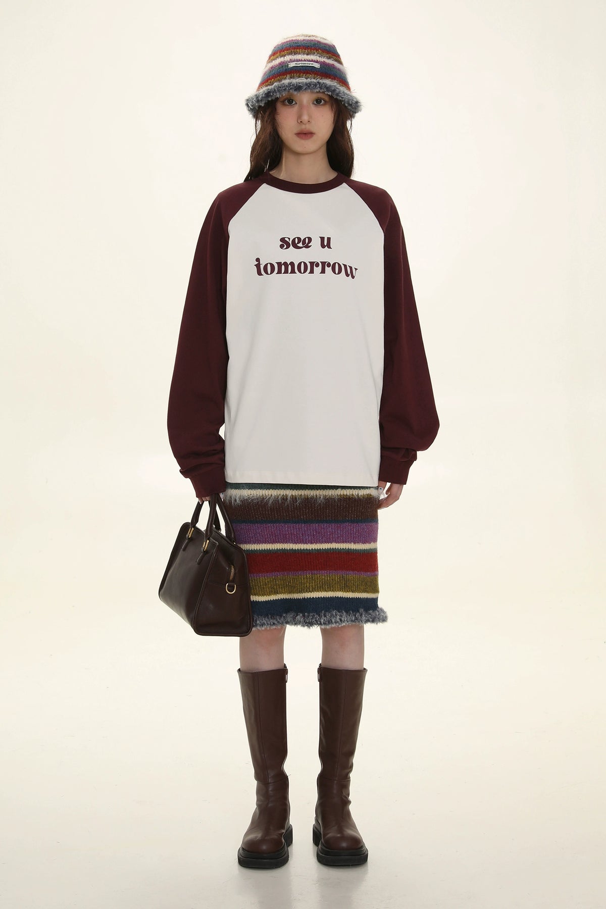 Raglan Sleeves Letter Print T-Shirt