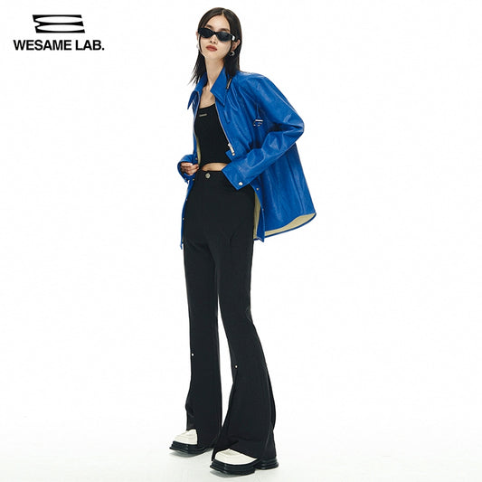 Structure Splice Suit with High Waist Pants