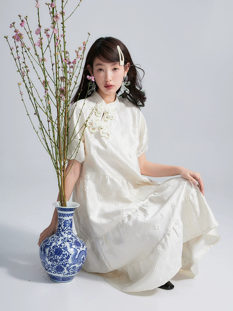 Peach Blossom Qipao Dress