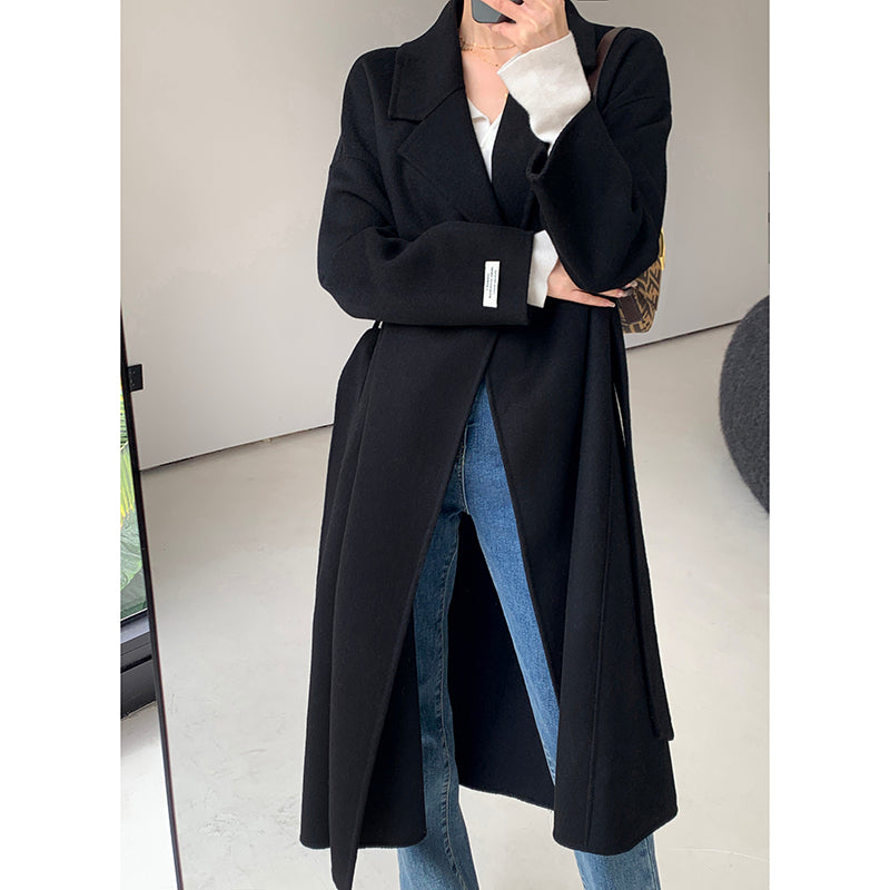 Mid-Length Wool Coat Set