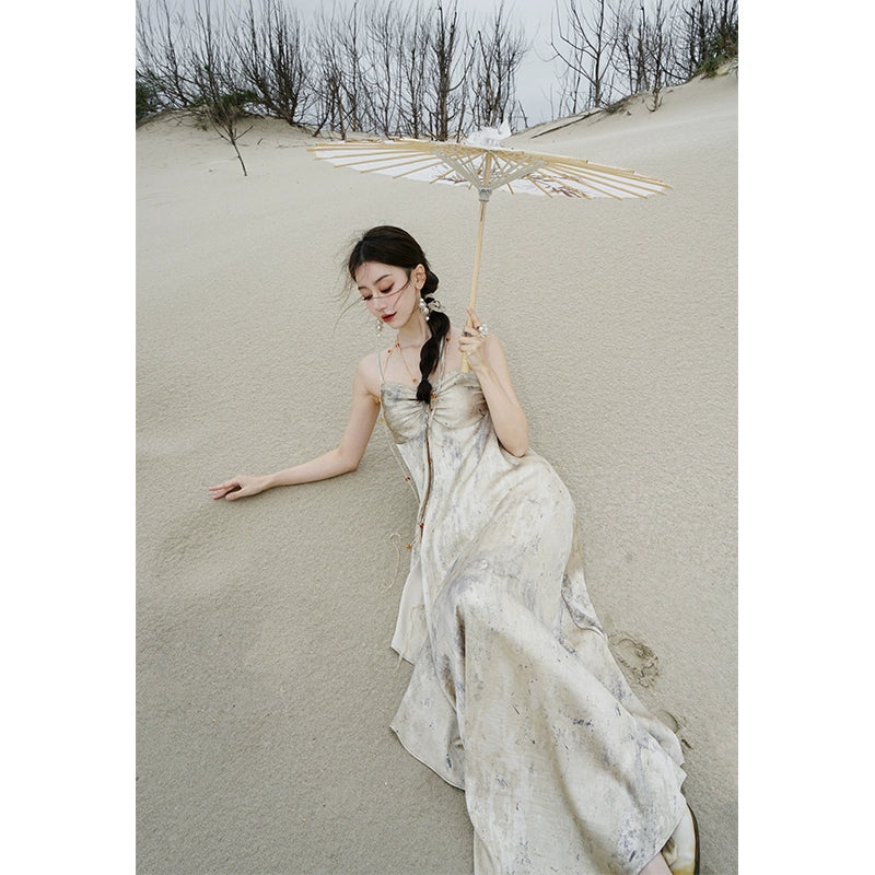 로맨틱 프린트 스트랩 드레스 : 봄/여름