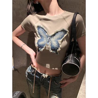 Butterfly Crop Tee