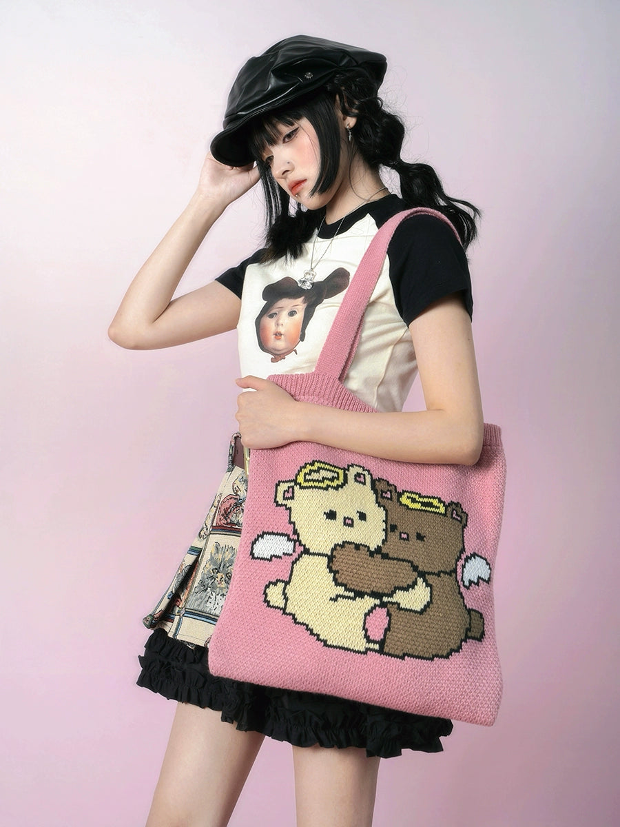 Angel Bear Bolsa de mano