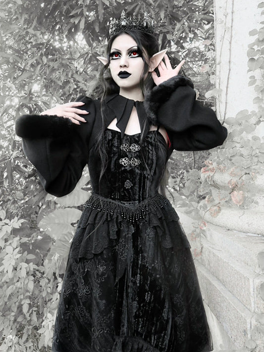 Dark Velvet Sling Dress