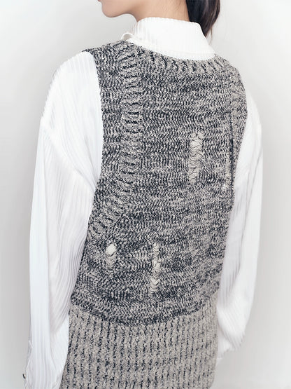 Yuan Lazy Jacquard Cardigan for Autumn