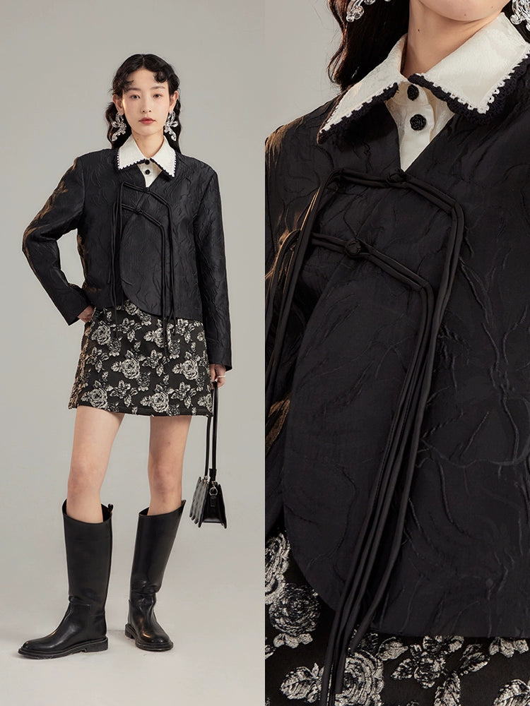 Chinese Jacquard Buckle Short Jacket