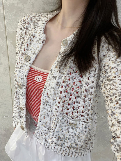 Celeb Sequin Knit Cardigan