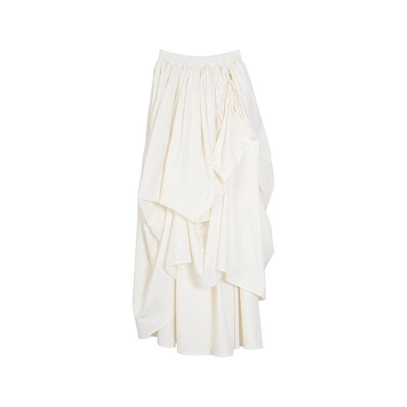 Pleated Retro Style Puffy Skirt: Autumn