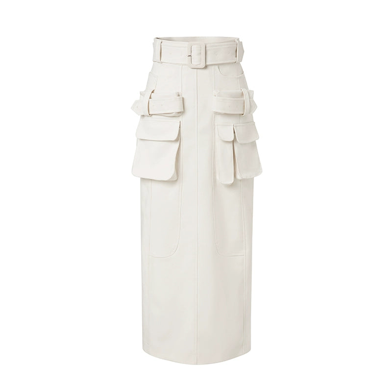 Merit Work Dress - Creamy 3D Split Skirt