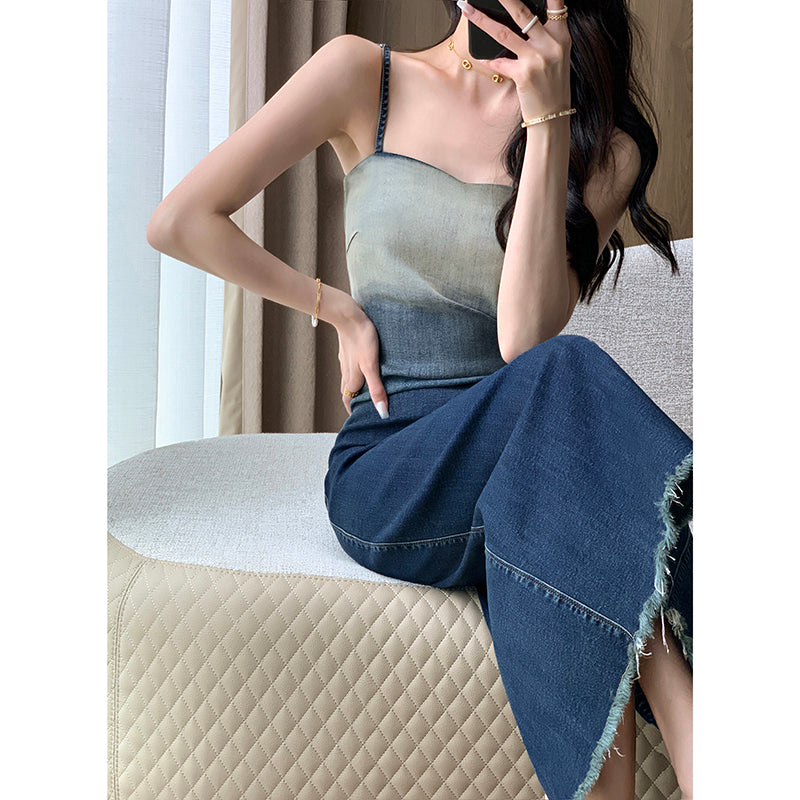 Denim Cami Dress 2023 Summer